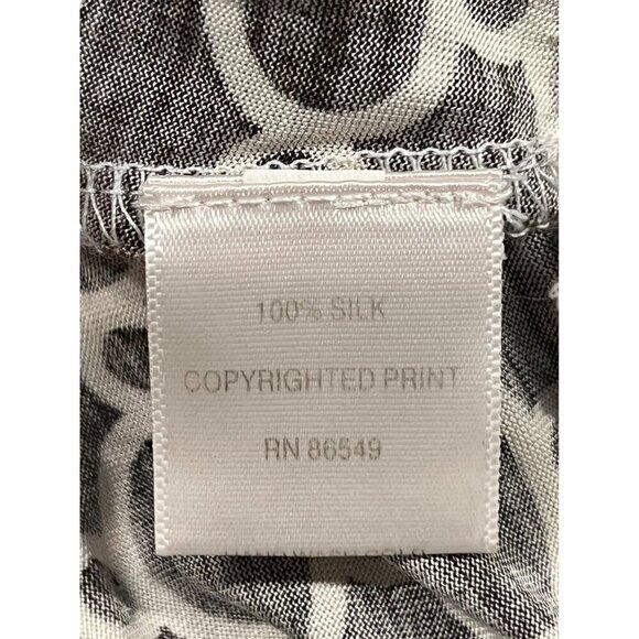 Tommy Bahama Women Floral Sleeveless Dress Medium 8 10 Silk Brown Beige VGUC - Picture 10 of 11